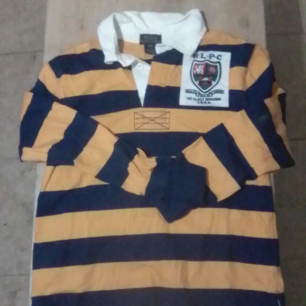 Polo by Ralph Lauren Yellow and Blue Button Down Shirt